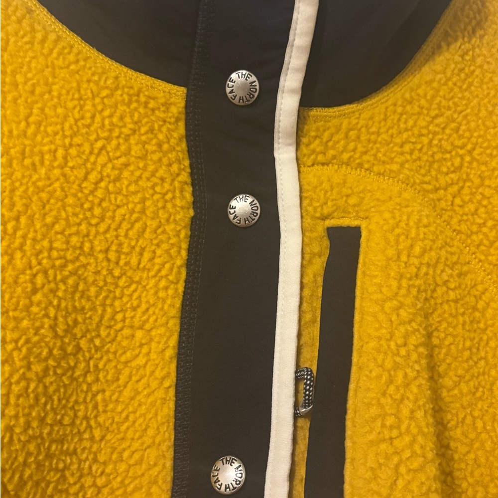 North Face size Womens L The Cragmont Fleece Jacket Aviator Navy Snap Button - Picture 7 of 11